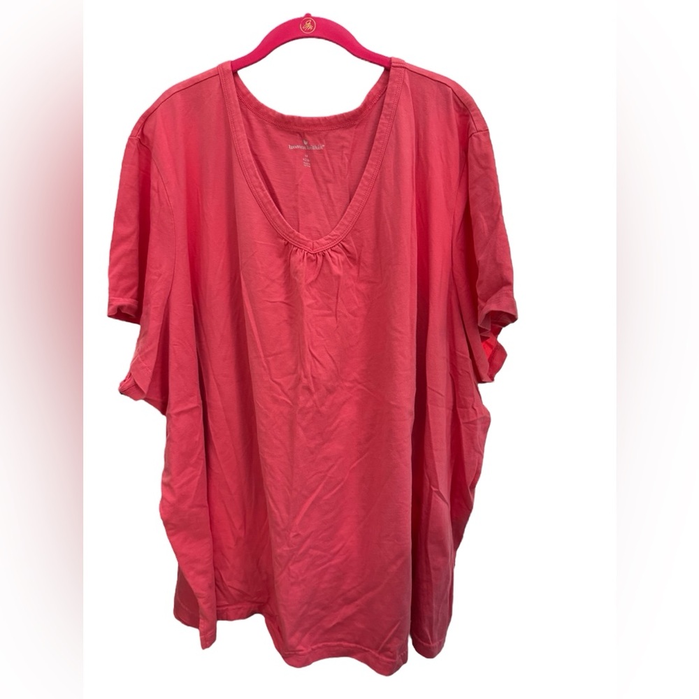 Woman Within Coral Pink T Shirt Size 6X (42/44)